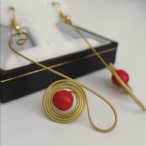 Vintage Art Deco drop earrings